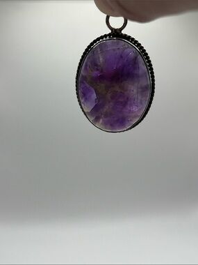 Amethyst Solid 925 Sterling Silver Pendant